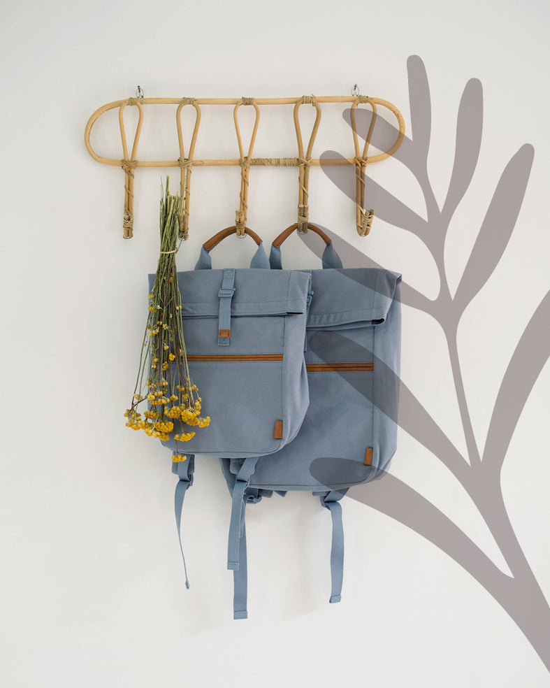 fahrradrucksäcke klein Canvas-Rucksack, klein, blauer Nebel – Fresk