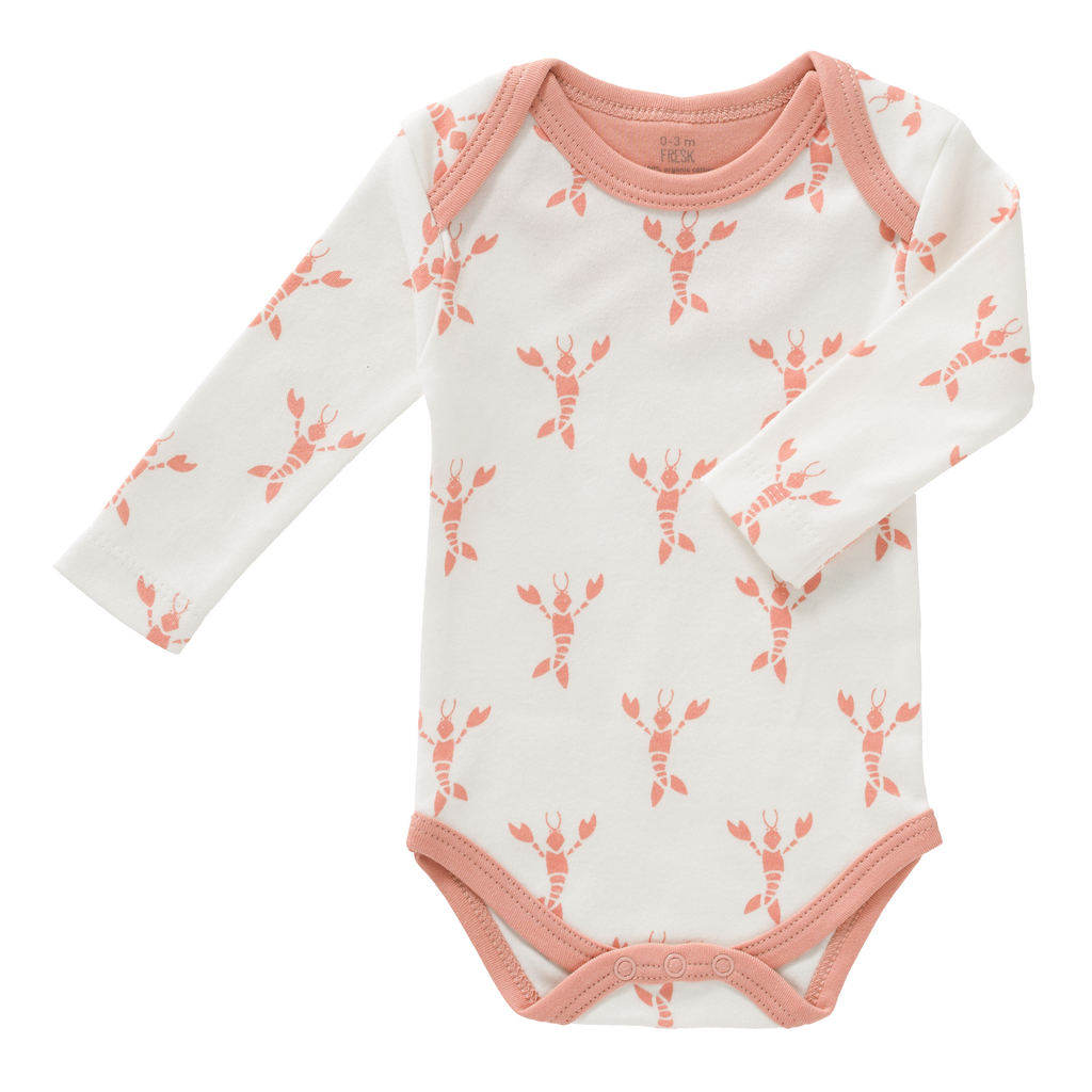 Romper lange mouw Lobster Coral Pink