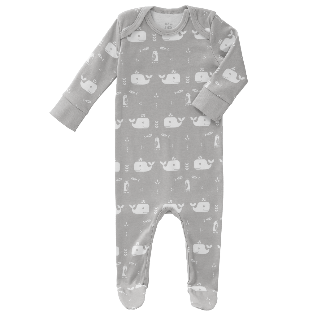 Pyjama met voet Whale Dawn Grey