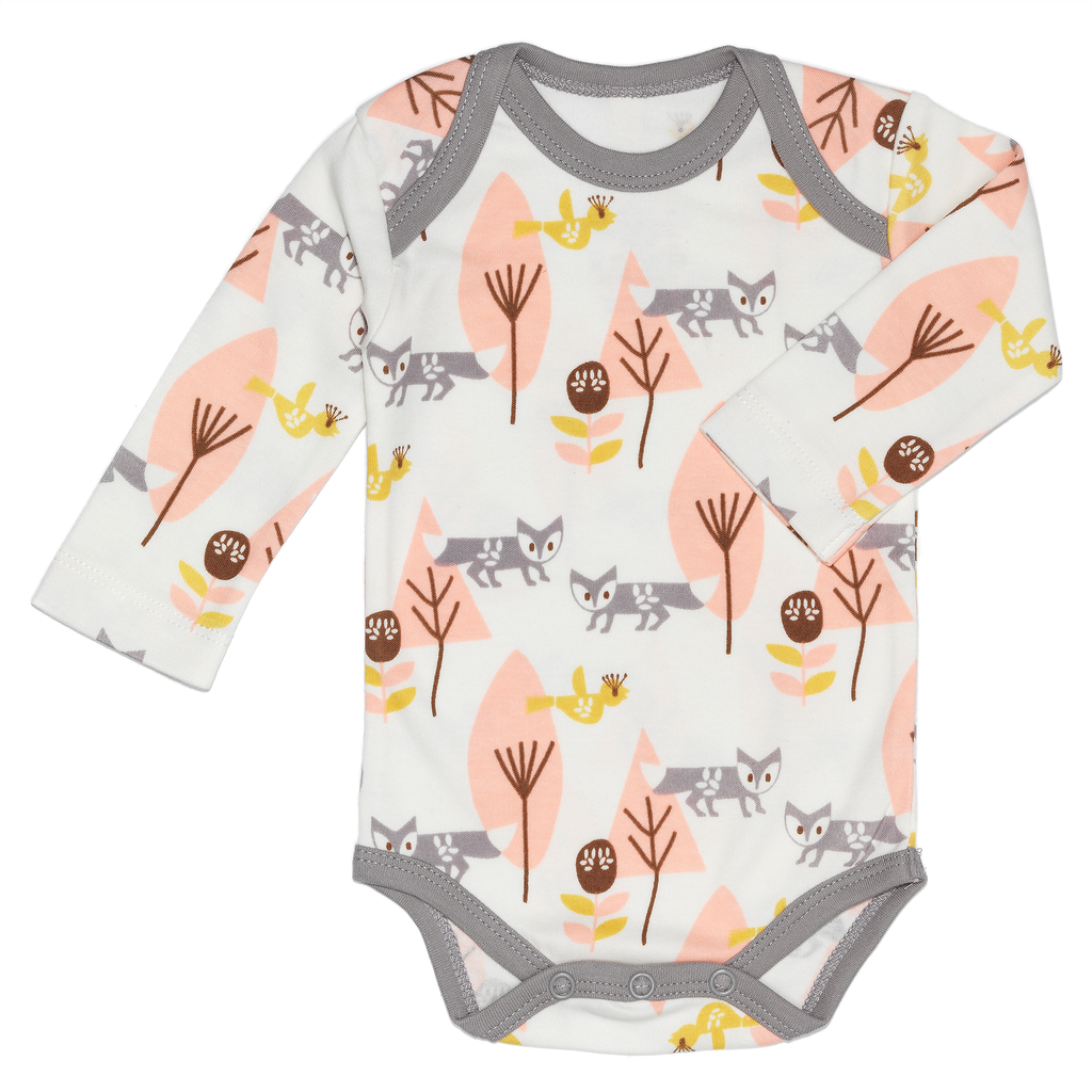 Romper lange mouw Fox Pink