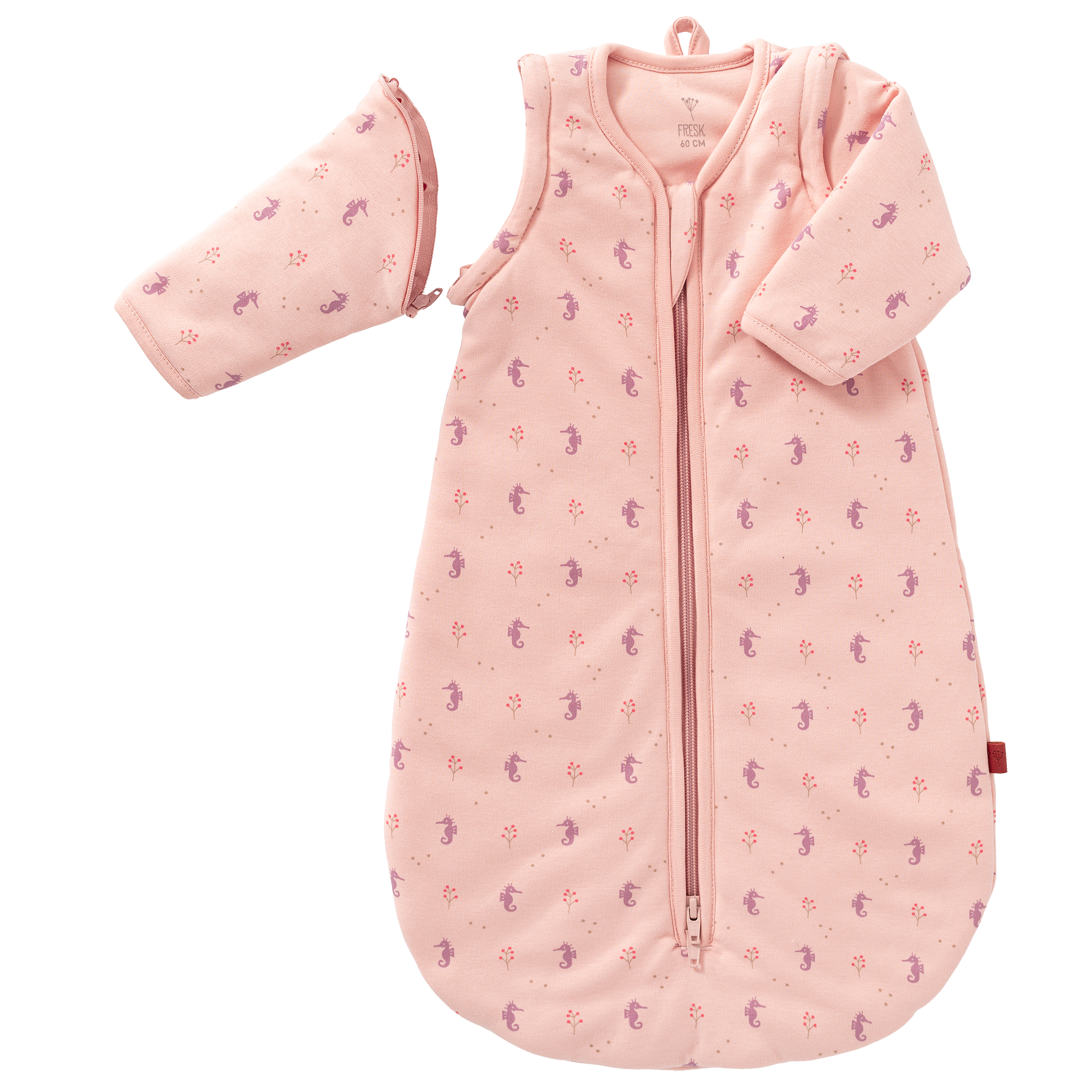 schlafsack 60 cm winter Gefütterter Schlafsack mit abnehmbarem Ärmel Seepferdchen – Fresk