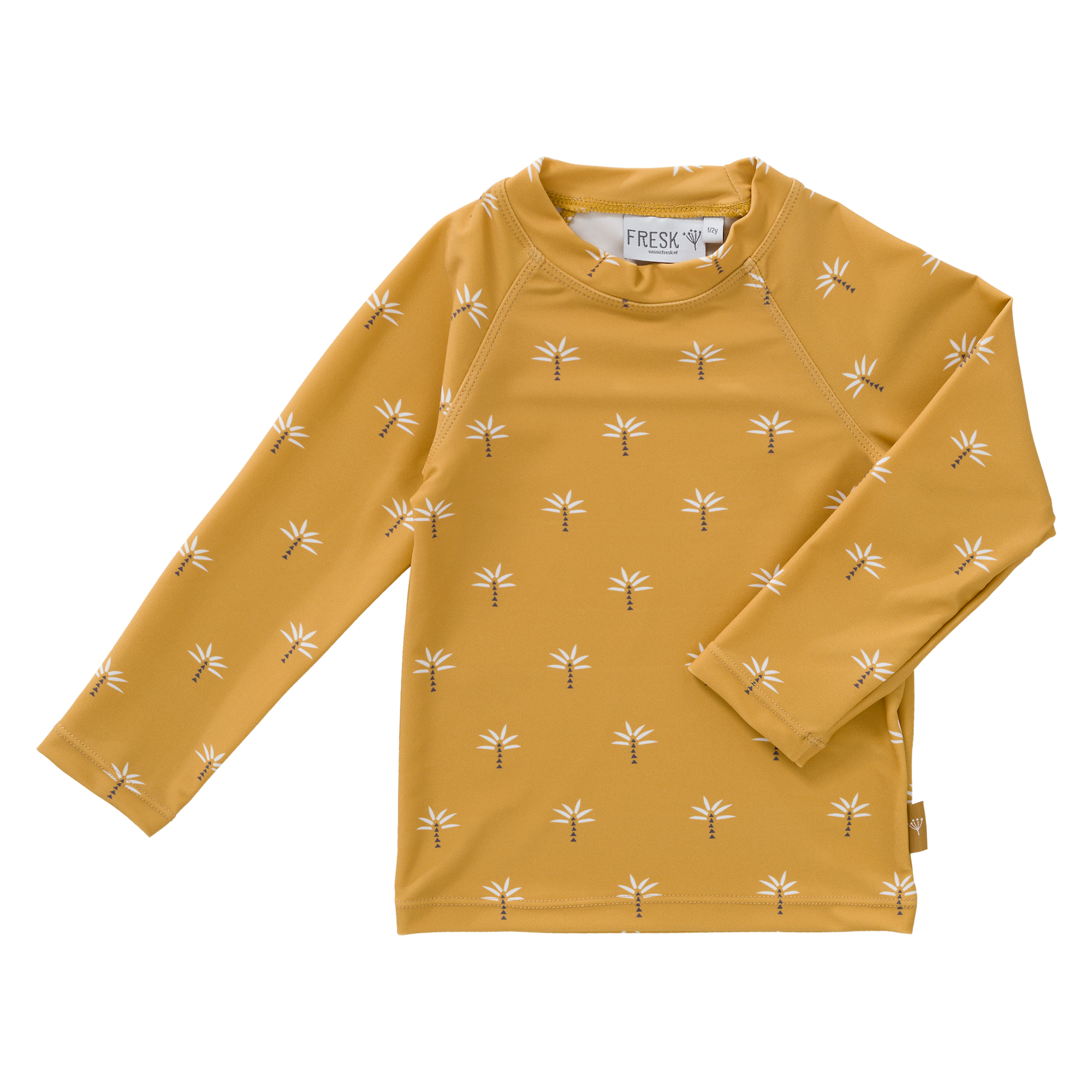 Swim UV Top longsleeve Palmtree Ochre