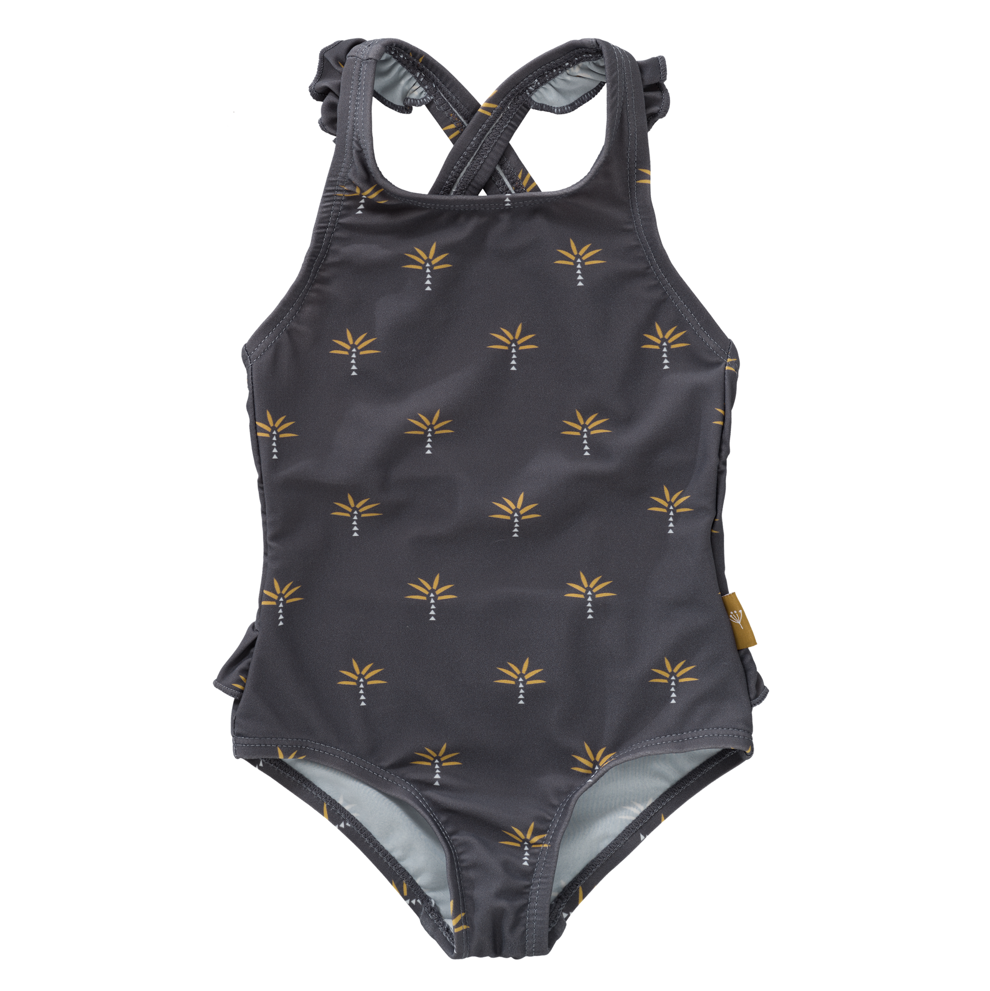 Swim UV Tanksuit girls Palmtree Steel Gray