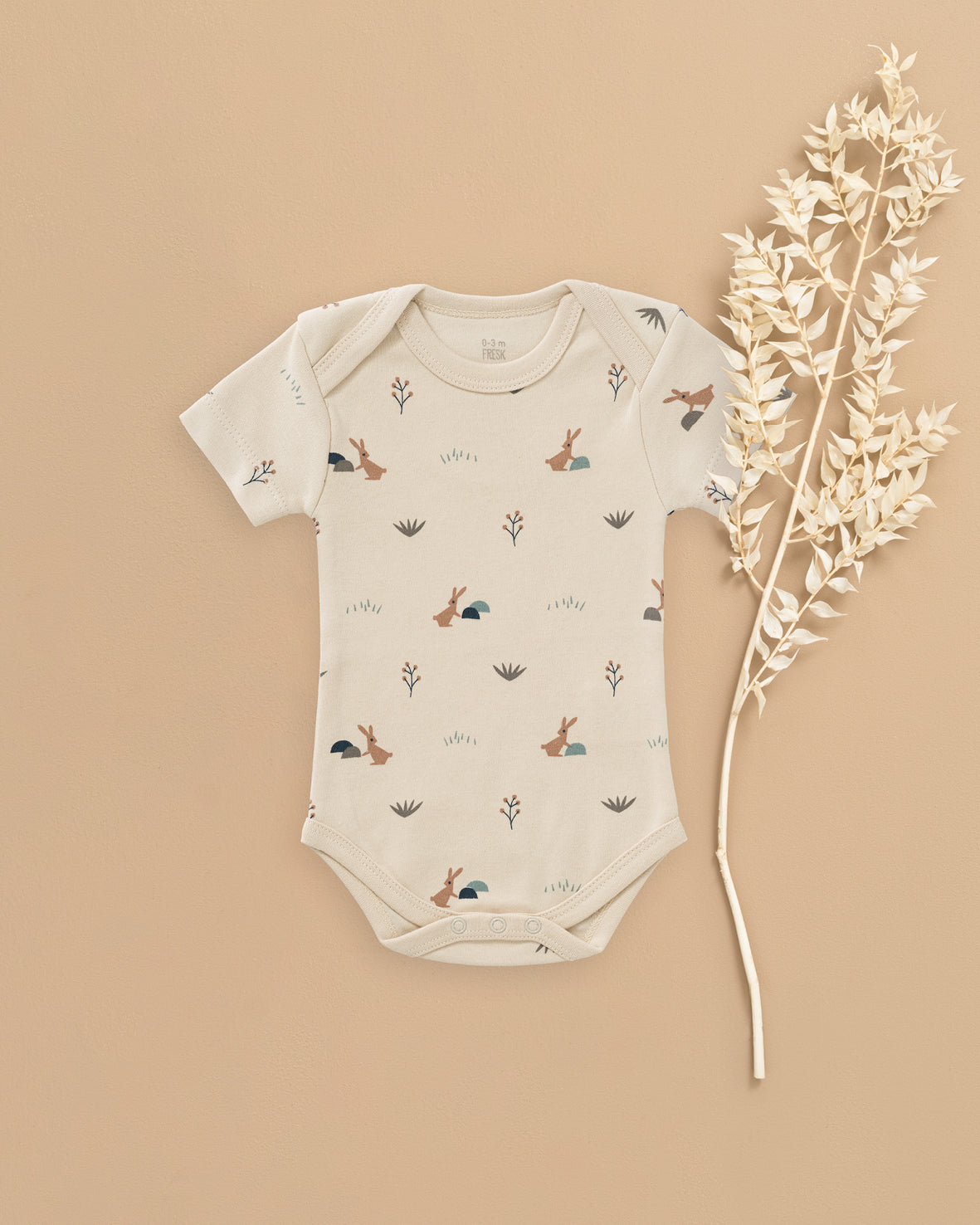 Romper korte mouw Rabbit Sandshell